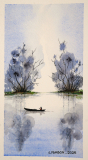 Paysage bleu